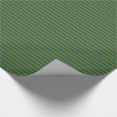 Gold-und Jäger-Grün-Streifen Geschenkpapier (Ecke)