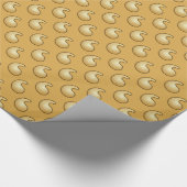 Gold und Karamelll Geschenkpapier (Ecke)