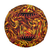 Gold und Korallen oder lebhafte rote Textur Baseball (Rückseite)