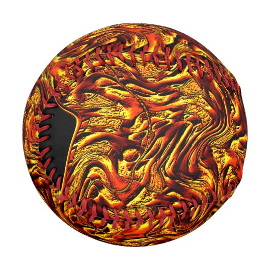 Gold und Korallen oder lebhafte rote Textur Baseball (Vorderseite Links)