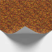 Gold und Korallen oder lebhafte rote Textur Geschenkpapier (Ecke)