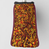 Gold und Korallen oder lebhafte rote Textur Golf Headcover (Rotieren 90)