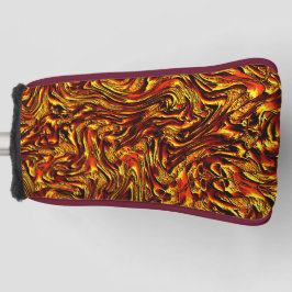 Gold und Korallen oder lebhafte rote Textur Golf Headcover