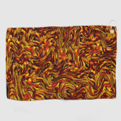Gold und Korallen oder lebhafte rote Textur Golfhandtuch (Horizontal)