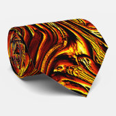 Gold und Korallen oder lebhafte rote Textur Krawatte (Gerollt)