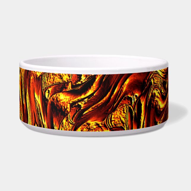 Gold und Korallen oder lebhafte rote Textur Napf (Vorderseite)