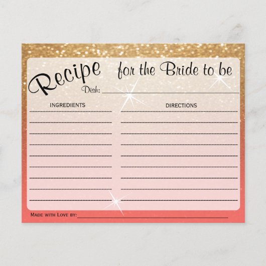 Gold- und Korallenbrille als Rezept-Karte (Vorderseite)