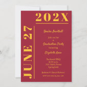 Gold- und Krimson-Graduierungspartei Einladung (Vorderseite)