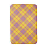 Gold und Lavendel Karierte Badematte (Vorderseite Vertikal)