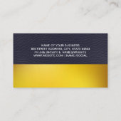 Gold und Leder Visitenkarte (Rückseite)