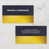 Gold und Leder Visitenkarte (Vorne/Hinten)