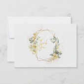 Gold und Light Blue Elegant Wedding Dankeschön Car Dankeskarte (Rückseite)