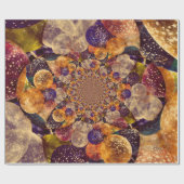 Gold-und lila Ballon-strukturiertes Kaleidoskop Geschenkpapier (Flach)