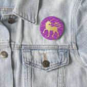 Gold und Lila Bohemisches Muster & Einhorn Button (Beispiel)