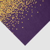 Gold und Lila Glam-Confetti-Punkte Seidenpapier (Ausschnitt)