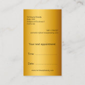 Gold und Lila Glitzer Schönheit Visitenkarte (Rückseite)