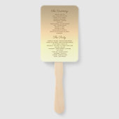 Gold- und Lila Hochzeitsprogramm Fächer (Rückseite)