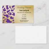 Gold- und Lila Kuhausdruck Visitenkarte (Vorne/Hinten)