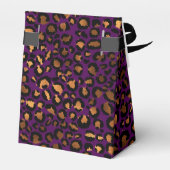 Gold und Lila Leopard-Muster Geschenkschachtel (Rückseite)
