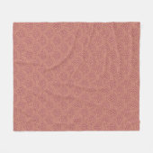 Gold und lila Mandala-Wellenmuster Fleecedecke (Vorderseite (Horizontal))