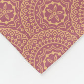 Gold und lila Mandala-Wellenmuster Fleecedecke (Ecke)
