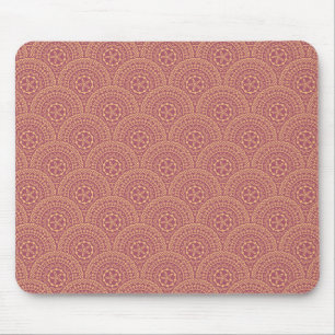 Gold und lila Mandala-Wellenmuster Mousepad
