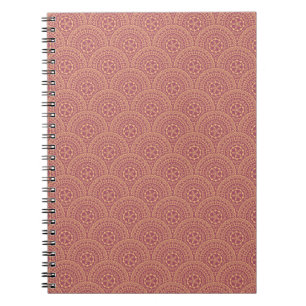 Gold und lila Mandala-Wellenmuster Notizblock
