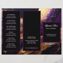 Gold und Lila Menüs und Preise