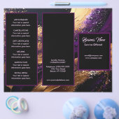 Gold und Lila Menüs und Preise Flyer (Einzeln)