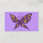 Gold und lila Schmetterlingsgeschäftskarten Visitenkarte (Rückseite)
