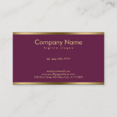 Gold und Lila Wirbel Visitenkarte (Rückseite)