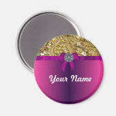 Gold und Magenta Magnet (Vorderseite/Rückseite)