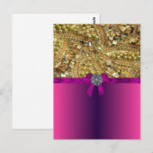 Gold und Magenta Postkarte (Vorne/Hinten)