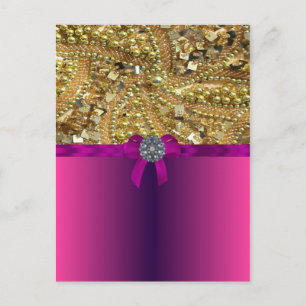Gold und Magenta Postkarte
