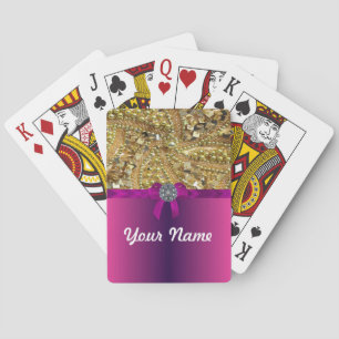 Gold und Magenta Spielkarten