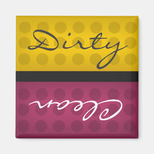 Gold und magentarote saubere schmutzige magnet