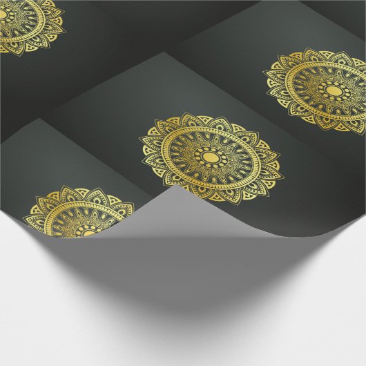 Gold und Mandala Geschenkpapier (Ecke)