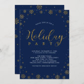 Gold und Marine | Feierliche Feierlichkeiten zu de Einladung (Vorne/Hinten)