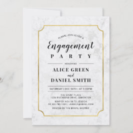 Gold und Marmor | Classic Wedding Engagement Party Einladung