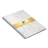 Gold und Marmor Elegante einfache moderne Vorlage Notizblock (Rechte Seite)