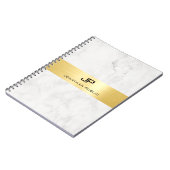 Gold und Marmor Elegante einfache moderne Vorlage Notizblock (Linke Seite)