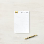 Gold und Marmor Elegante moderne, einfache Vorlage Post-it Klebezettel (Auf Schreibtisch)