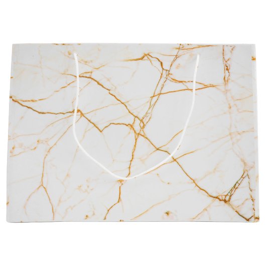 Gold und Marmor Große Geschenktüte (Vorderseite)