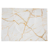 Gold und Marmor Große Geschenktüte (Rückseite)