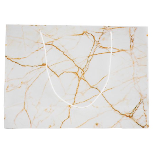 Gold und Marmor Große Geschenktüte (Rückseite)