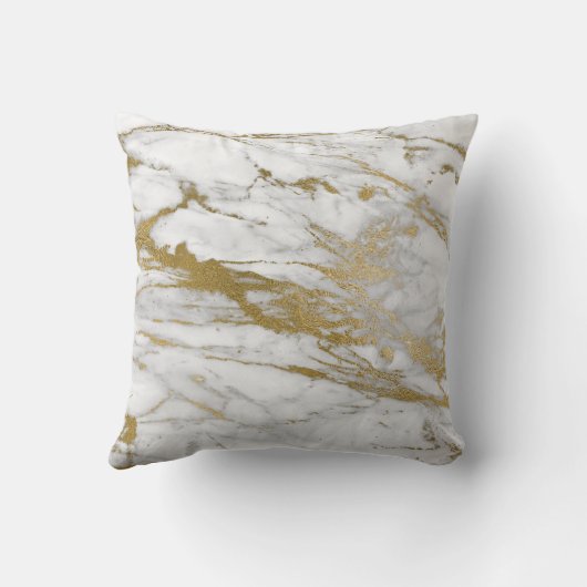 Gold und Marmor mit Gold Foil und Glitzer Kissen (Rückseite)