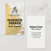 Gold und Marmor | Real Anwesen Logo Visitenkarte (Vorne/Hinten)
