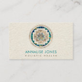 Gold und Marmor Sri Yantra / Sri Chakra Dot Art Visitenkarte (Vorderseite)