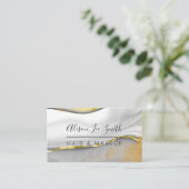 Gold und Marmor Visitenkarte (Stehend Vorderseite)