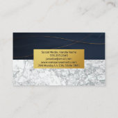 Gold und Marmor Visitenkarte (Rückseite)